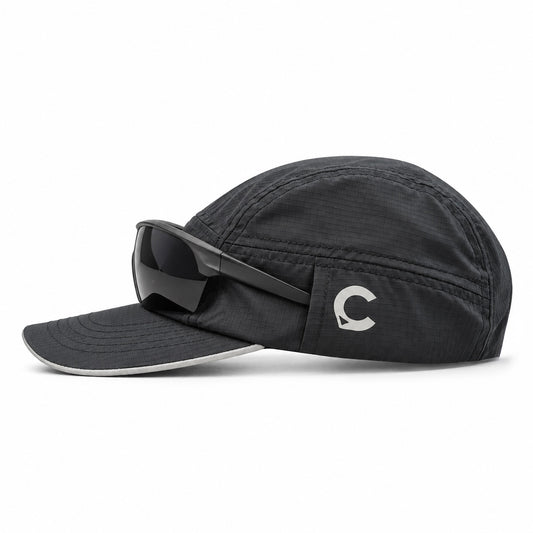 Capstify AeroRun (Squall) 7 Panel Cap - Onyx Black