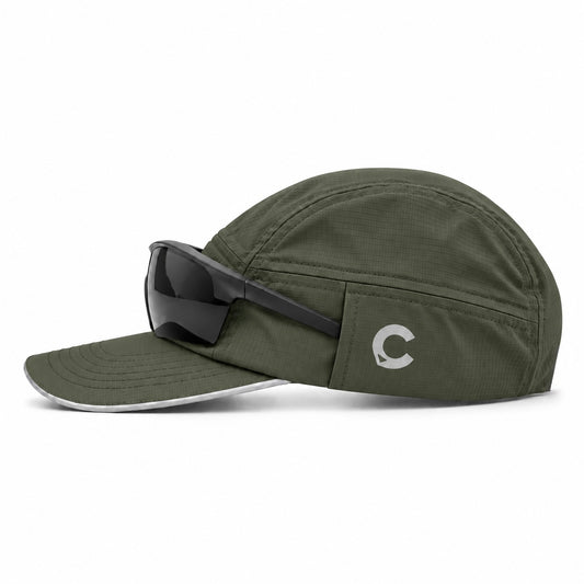 Capstify AeroRun (Squall) 7 Panel Cap - Moss Olive