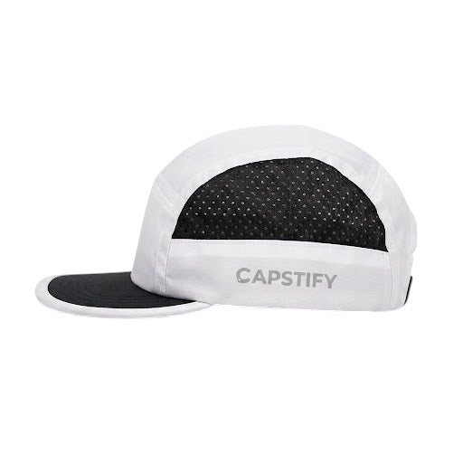 Capstify AeroRun (Gust) 5-Panel Cap — Arctic White