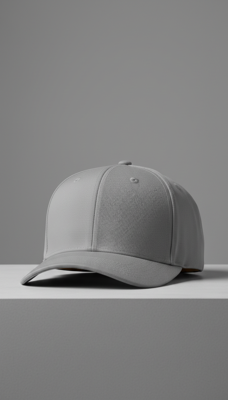 Concrete Grey Fitted Cap