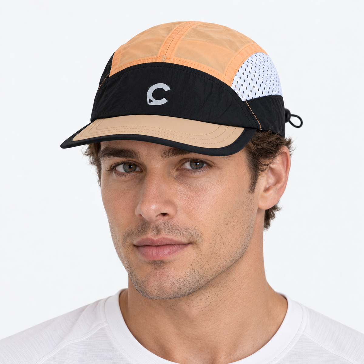 Capstify AeroRun (Breeze) 7 Panel Cap - Peach Sorbet