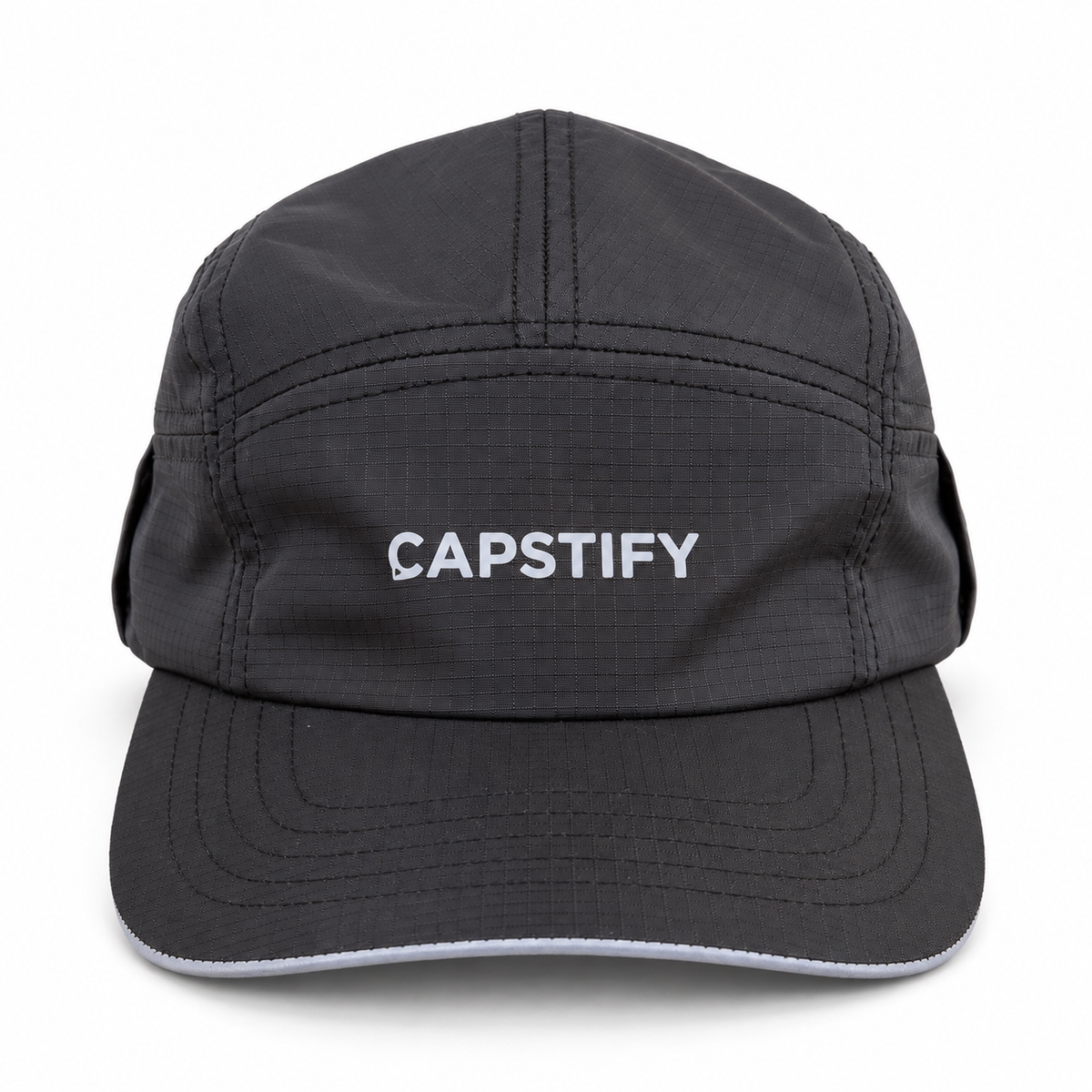 Capstify AeroRun (Squall) 7 Panel Cap - Onyx Black
