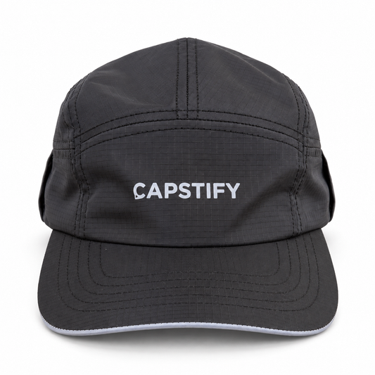 Capstify AeroRun (Squall) 7 Panel Cap - Onyx Black
