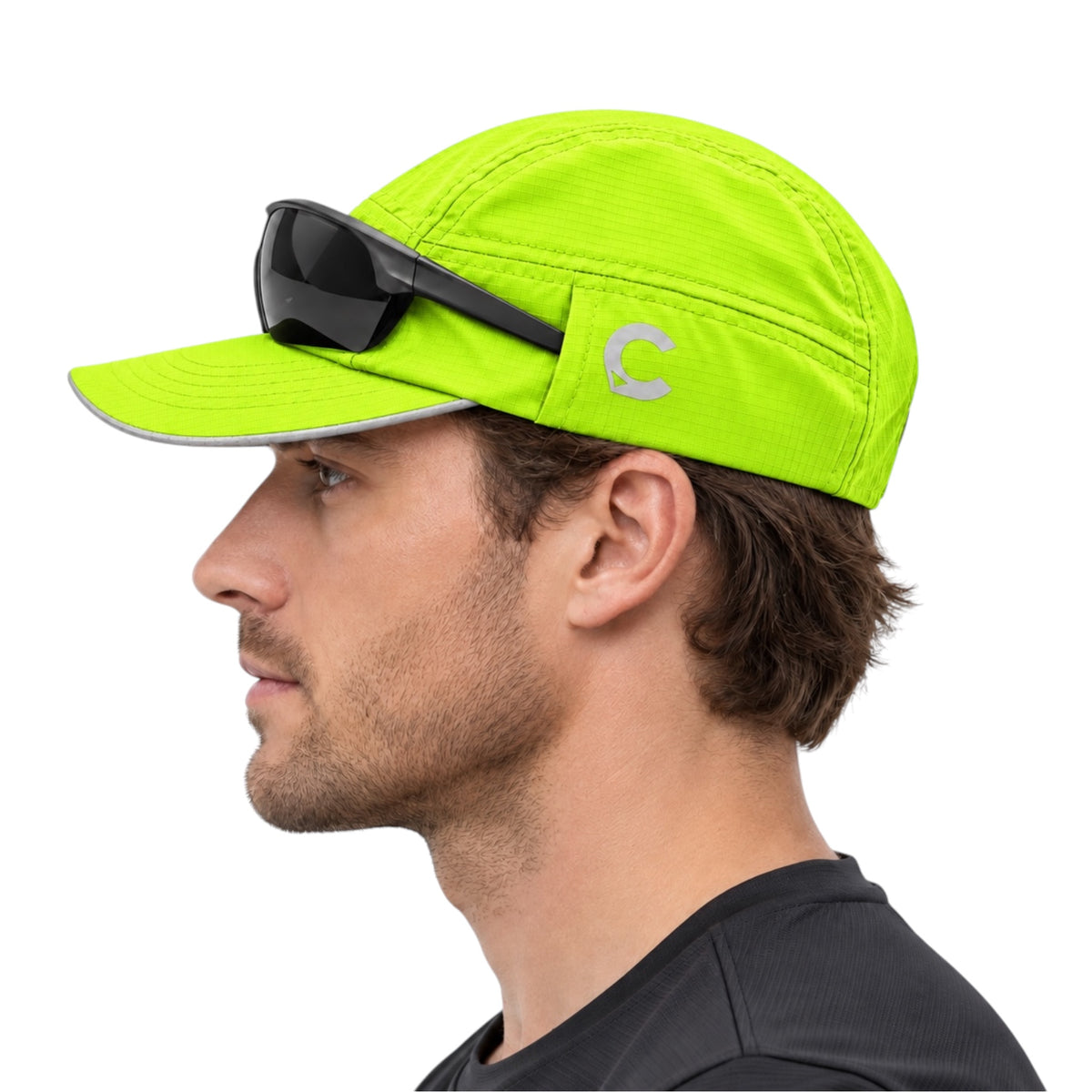 Capstify AeroRun (Squall) 7 Panel Cap - Volt Green