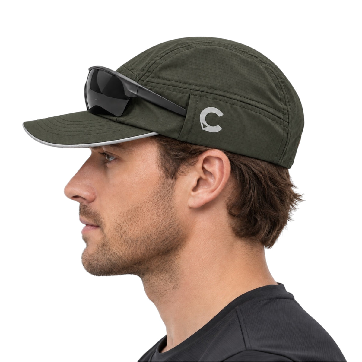 Capstify AeroRun (Squall) 7 Panel Cap - Moss Olive